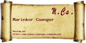 Marinkor Csenger névjegykártya